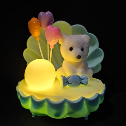 Sea shell Shaped teddy lighting Showpiece Figurine for couple gifting
