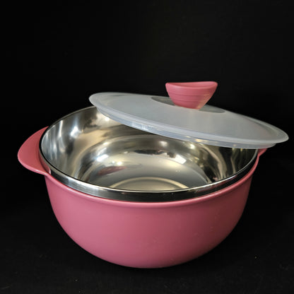 Bright Aroma serving Bowl with high quality inside Stainless steel material aslo takes care of your health and hygiene Bpa free storage Bowl