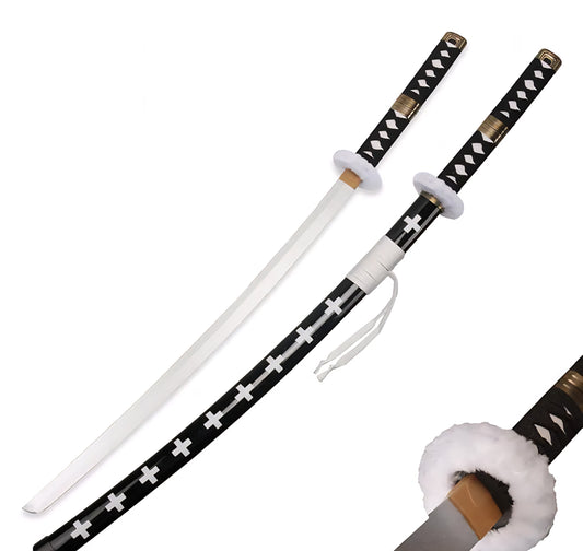 Death Surgeon Trafalgar D Water Law Cosplay Sword ,Kikoku,White,for Display,Collection,Performance