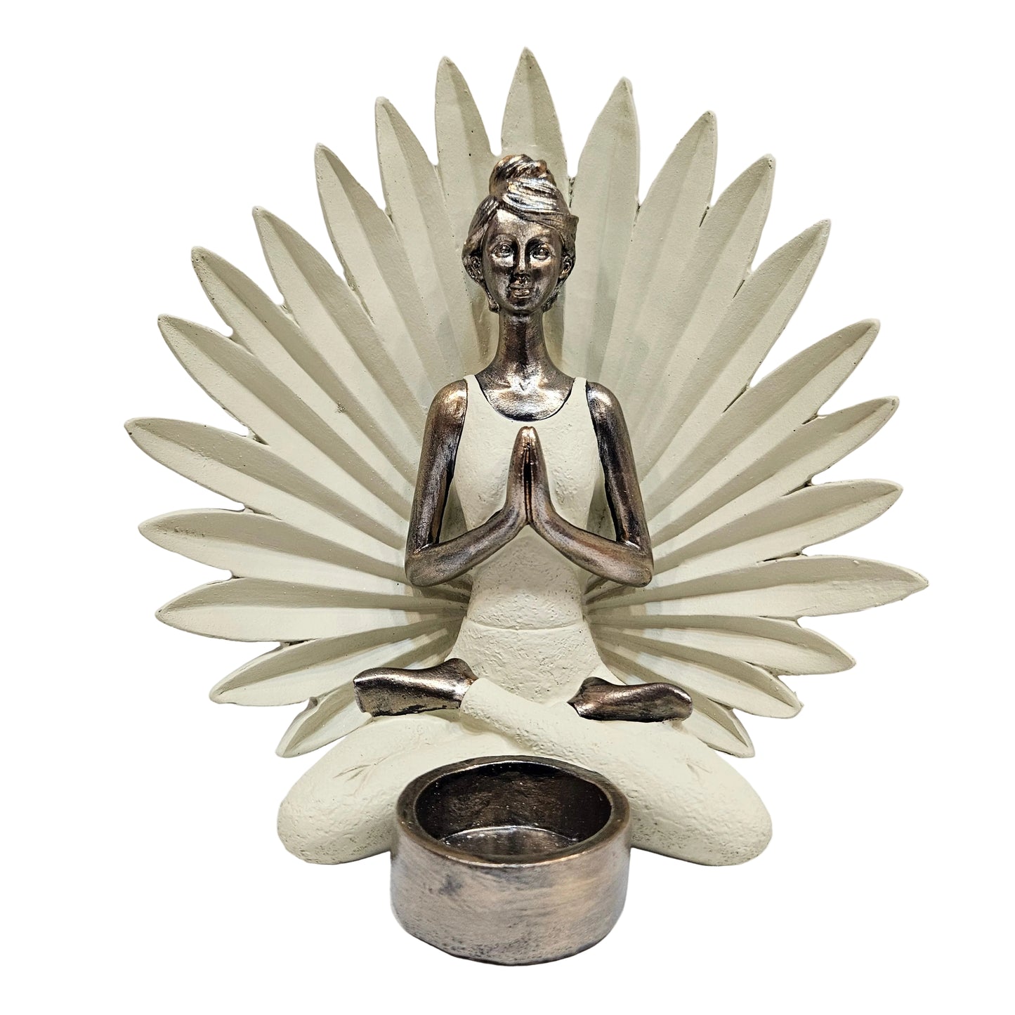 Centre Brighton Ceramic Yogi Figurine with T-Light  candle Holder