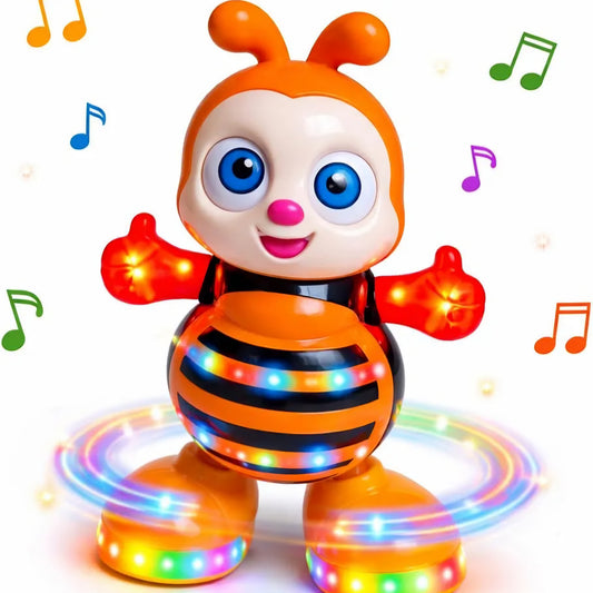 Dancing Bee Toy with Lights & Music | Musical Dancing Bee Toy with Sound & Flashing Lights | Battery Operated Electronic Bee Toy for Kids | Adorable Cartoon Bee with Wings, Antennae & Moving Eyes