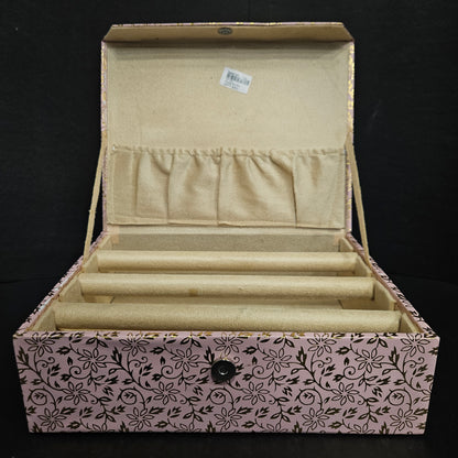 Classy designer Finish Bangle Box with 3 Bangle Organizer rods and having jewellery Storage pouch Bangle Box for women's