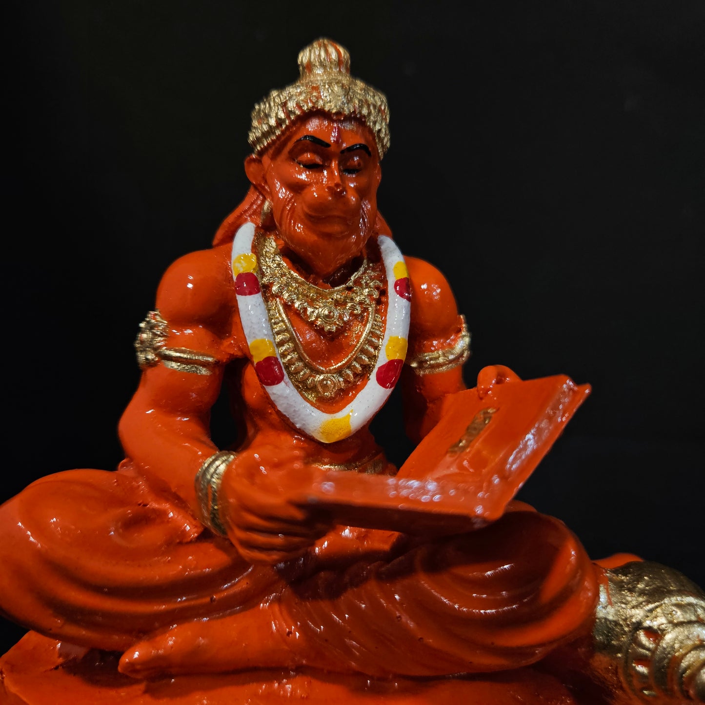 Hanuman with Gada Sitting Lord Bajrangbali Idol for Home Decor Statue Gift