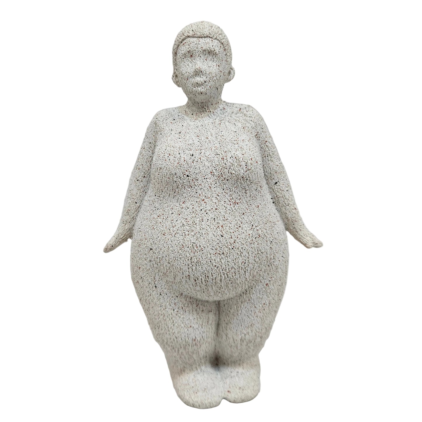 Polystone figure "Cute chubby", white sand Statue Showpiece Figurine