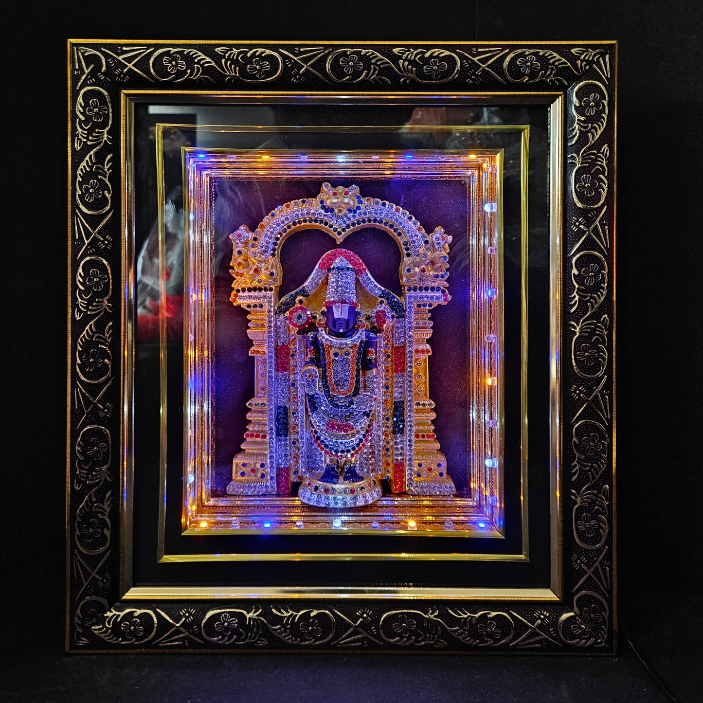 Tirupati Balaji decorated with attractive stones wall hanging perfect for Marriage gifting,house warming