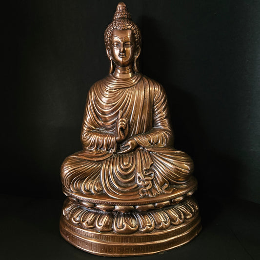 Handcrafted Copper Lord Buddha Statue Showpiece Figurine for Pooja Room & home