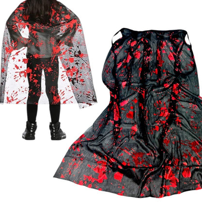 Bloody Hand Black Butcher's Cape Halloween Blood