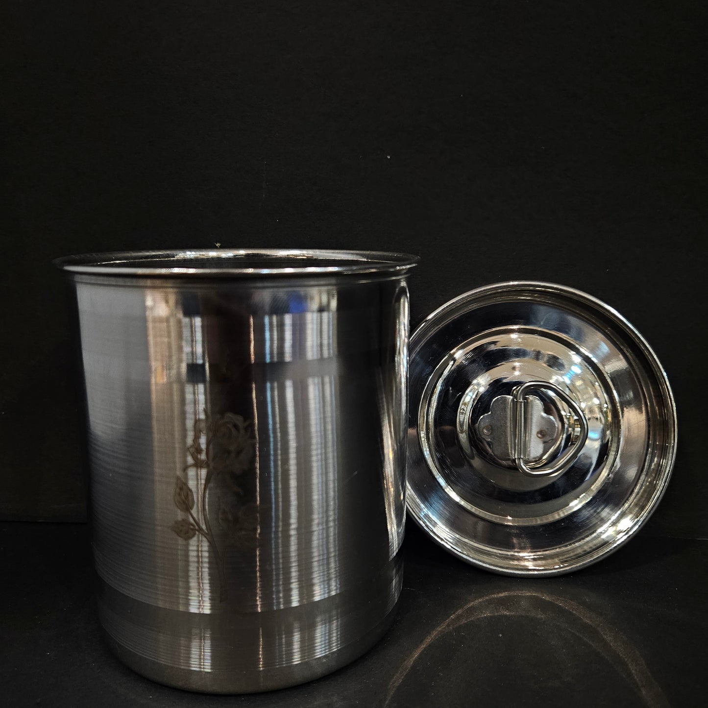 Stainless Steel Round Pop Cron storage box Design & lid perfect for Return gifting purpose