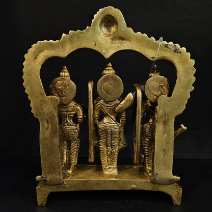 Ram Darbar Idol in Solid Brass Large Size Lord Rama Murti Antique Brass Metal for Mandir Puja Room Murti  Murthi Temple Puja Home Decor Made Ayodhya