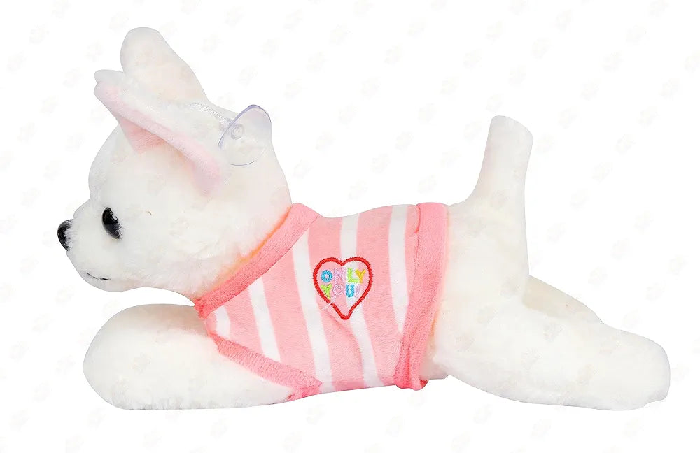 Cute Dog Stuffed Soft Toy 30CM_Blue and pink Jacket