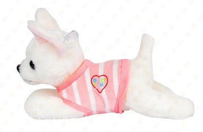Cute Dog Stuffed Soft Toy 30CM_Blue and pink Jacket