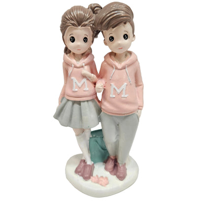 Romantic Love Couple Statue Showpiece Figurine for Valentine Day, Miniatures Couple Gift for Lover Boyfriend Girlfriend Husband Wife