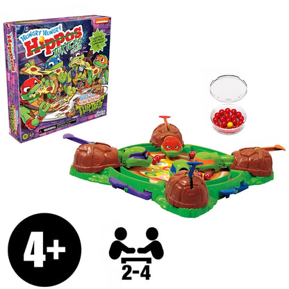 Hungry Hungry Hippos: Teenage Mutant Ninja Turtles Edition Game | From 4 years | From 2 to 4 players Children's board games | Preschool gifts