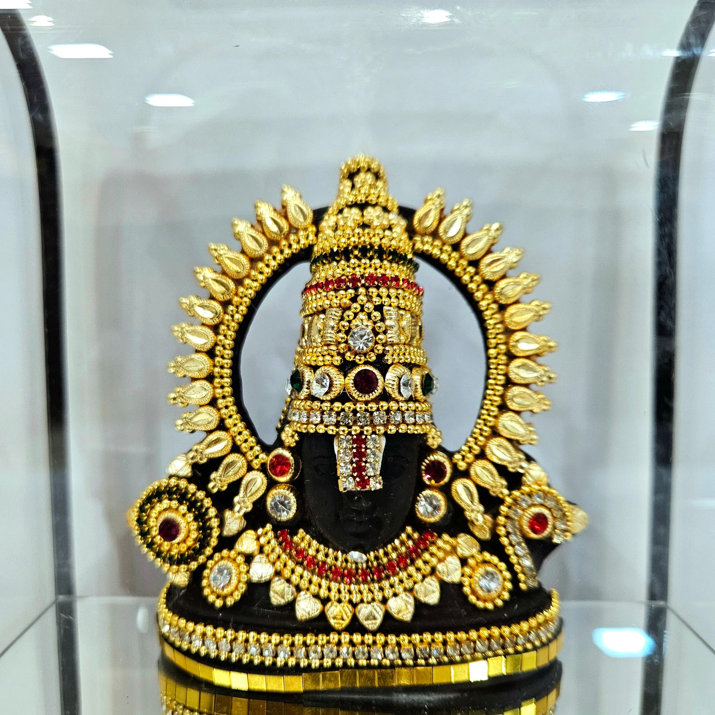 Lord Venkateswara tirupati Balaji 24 carat Gold Plated Cabin Idol for Pooja Room & Home Decor
