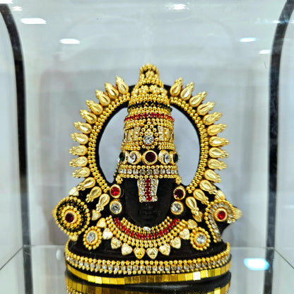 Lord Venkateswara tirupati Balaji 24 carat Gold Plated Cabin Idol for Pooja Room & Home Decor