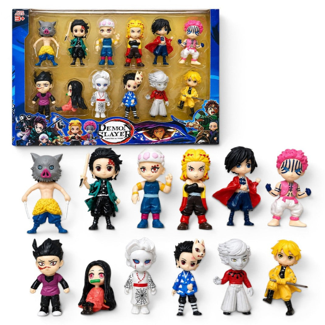 Demon Slayer Mini Action Figure Set Anime Character Toy Collection