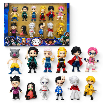 Demon Slayer Mini Action Figure Set Anime Character Toy Collection
