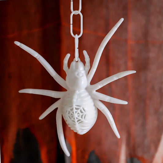 Halloween Glow Spider Scene Trick Arrangement Pendant Spider Model Glowing Spider Hanging Ornament Scary Spider Hanging Decoration Giant Spider Halloween Hanging