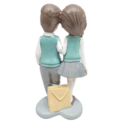 Romantic Love Couple Statue Showpiece Figurine for Valentine Day, Miniatures Couple Gift for Lover Boyfriend Girlfriend Husband Wife