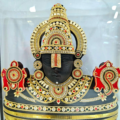 Lord Venkateshwara Balaji 24carats Gold Plated Cabin Idol for Home Decor & Lord Showpiece