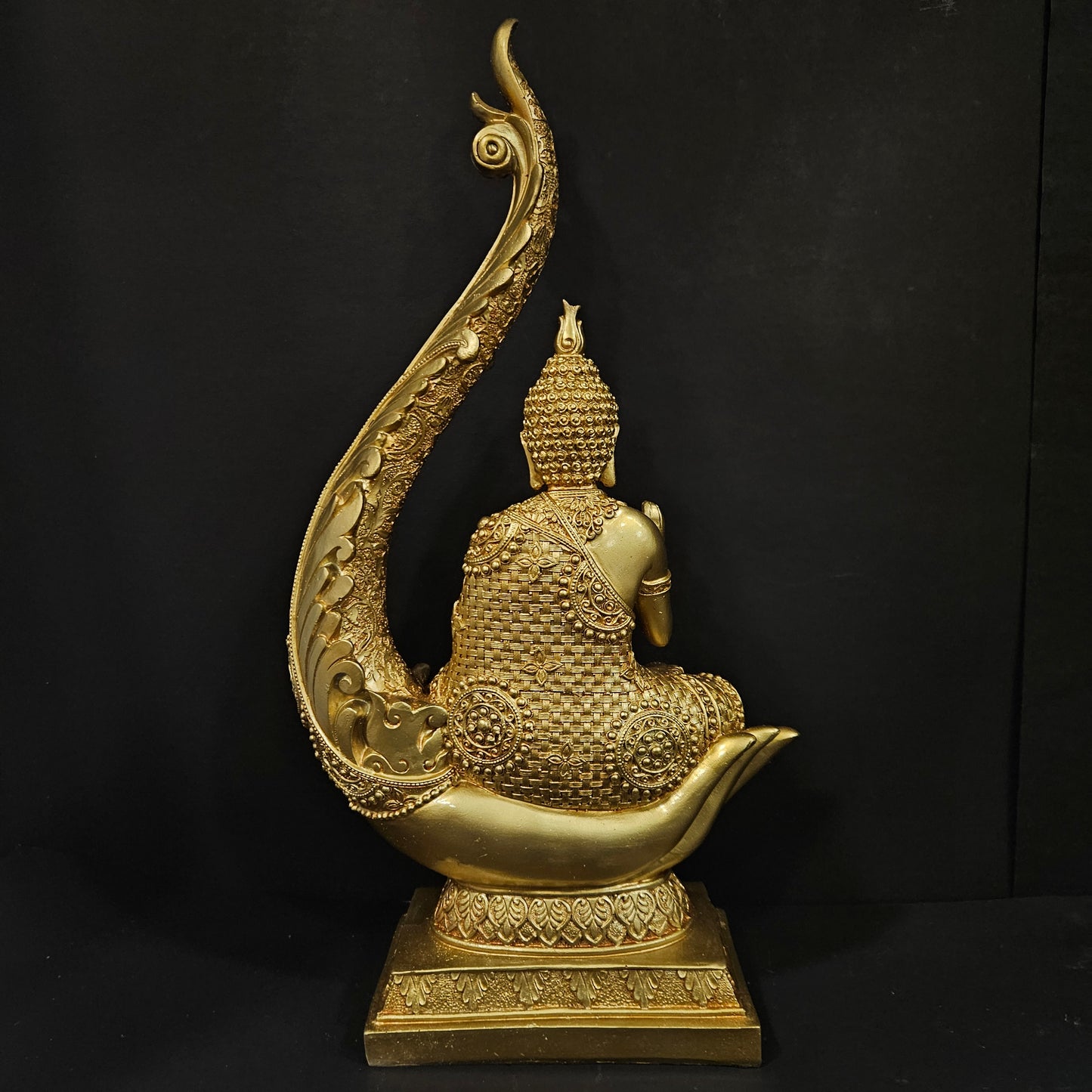 Handcrafted Showpiece of Golden Meditating Buddha Statue Idol for Home Decoration, Perfect Living Room, Bedroom, Office Decor, Unique Table Arts Items.(Golden)