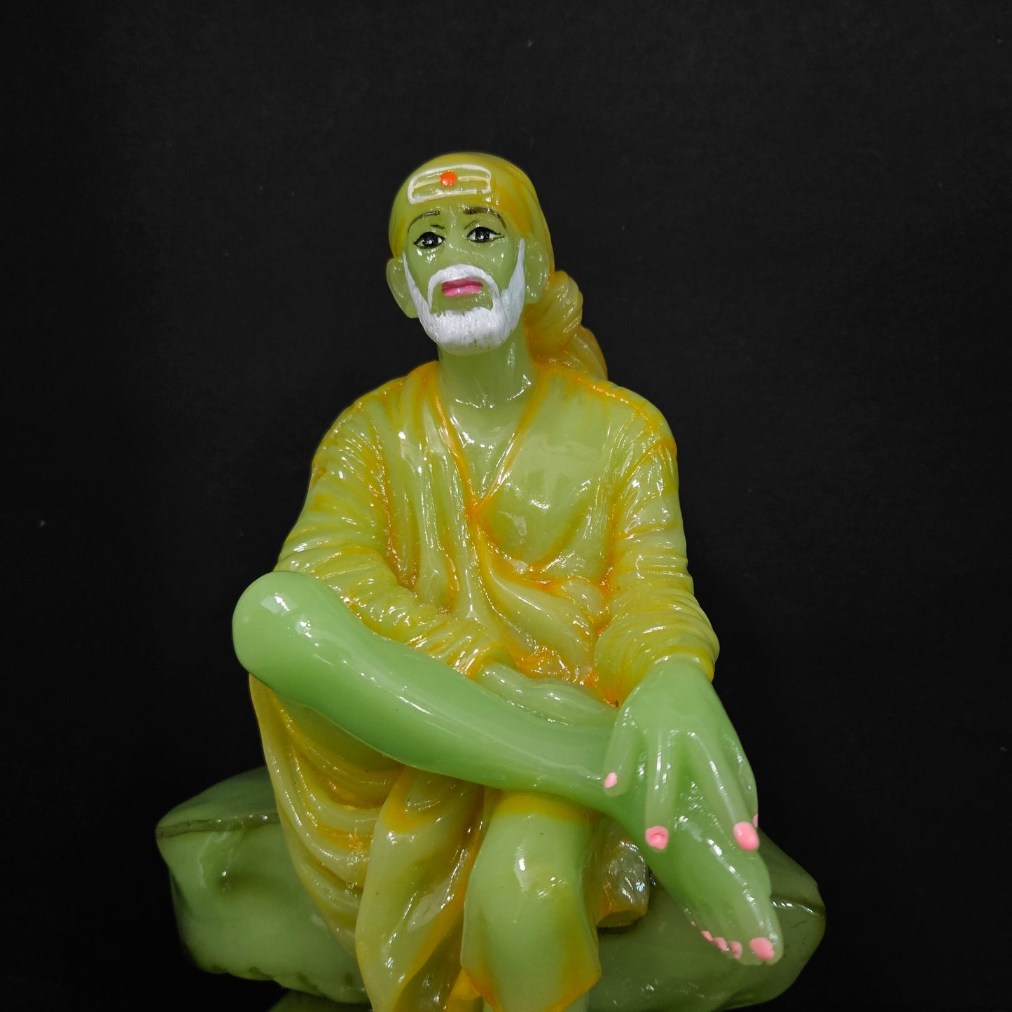 Radium Marble Sai Baba Statue Decorative Showpiece for home decor
