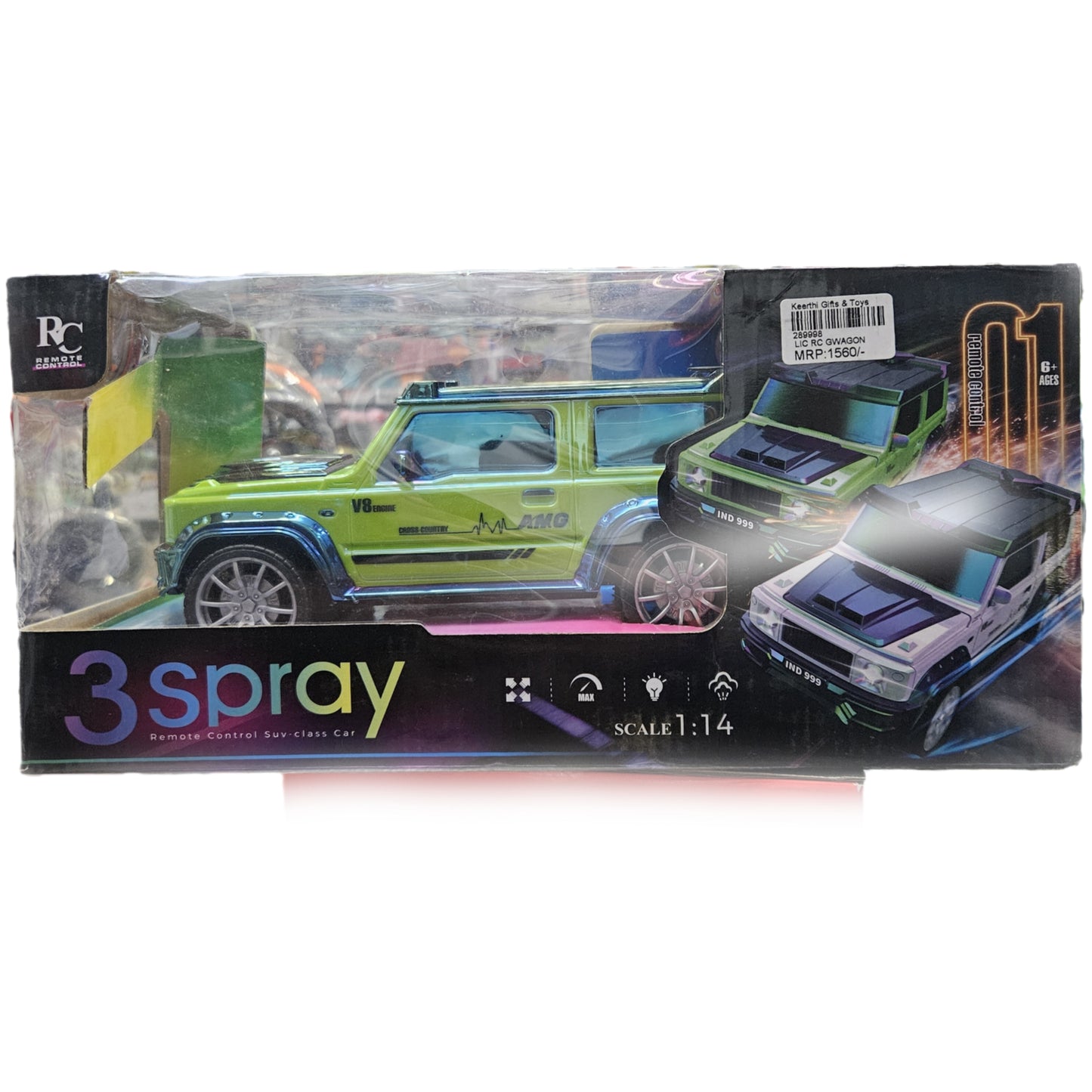 3 Spray Remote Control SUV Crawler class car 1:14 Scale for kids above 6 years