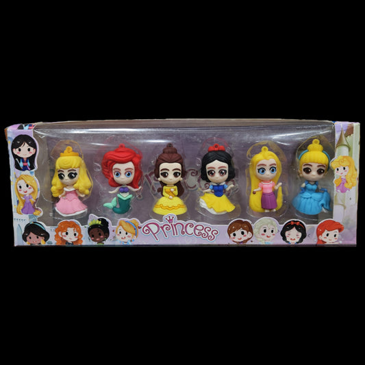 Disney Princess Anime Figure Snow White Ariel Cinderella Rapunzel Aurora Belle Keychain Bag Keyring Children's Toy Birthday Gift