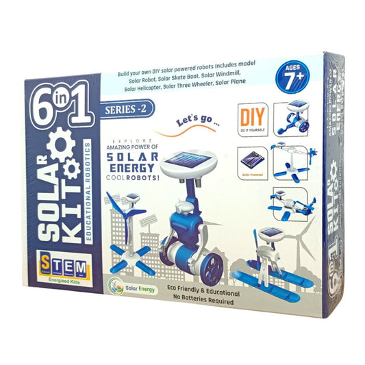 6-in-1 Solar Energy Cool Robot DIY Building Mode Experiment Kit Series-1 Beginner-Friendly Science Toy for Kids 6+Years