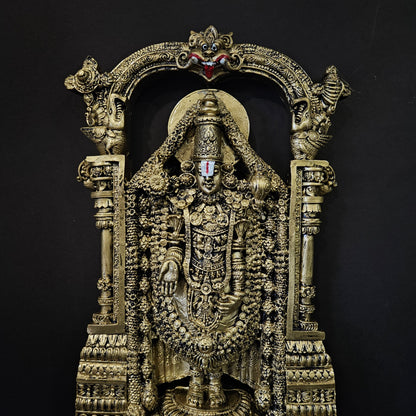 Lord Venkateshwara Idol Gold colored Statue for Home & Pooja room
