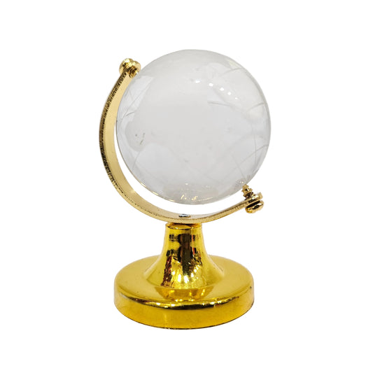 Exclusive Feng Shui Crystal Globe for Career Success, Financial Luck, Business Growth, Vastu Remedy, Table/Desk Decor for Office and Home