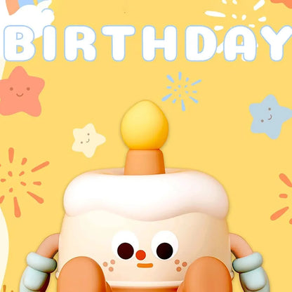 Birthday Cake Soft Silicone Touch Lamp Rechargeable LED Night Lamp for Kids Bedrooms Soft Silicone Touch Lamp with Warm Light .