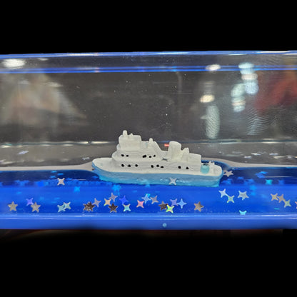Liquid Wave Cruise Ship Decoration,Cruise Ship That No Longer Sinks, for Car Dashboard Decorative Showpiece/Idol, Paperweight, Home Decor Decoration & Gifting Purpose