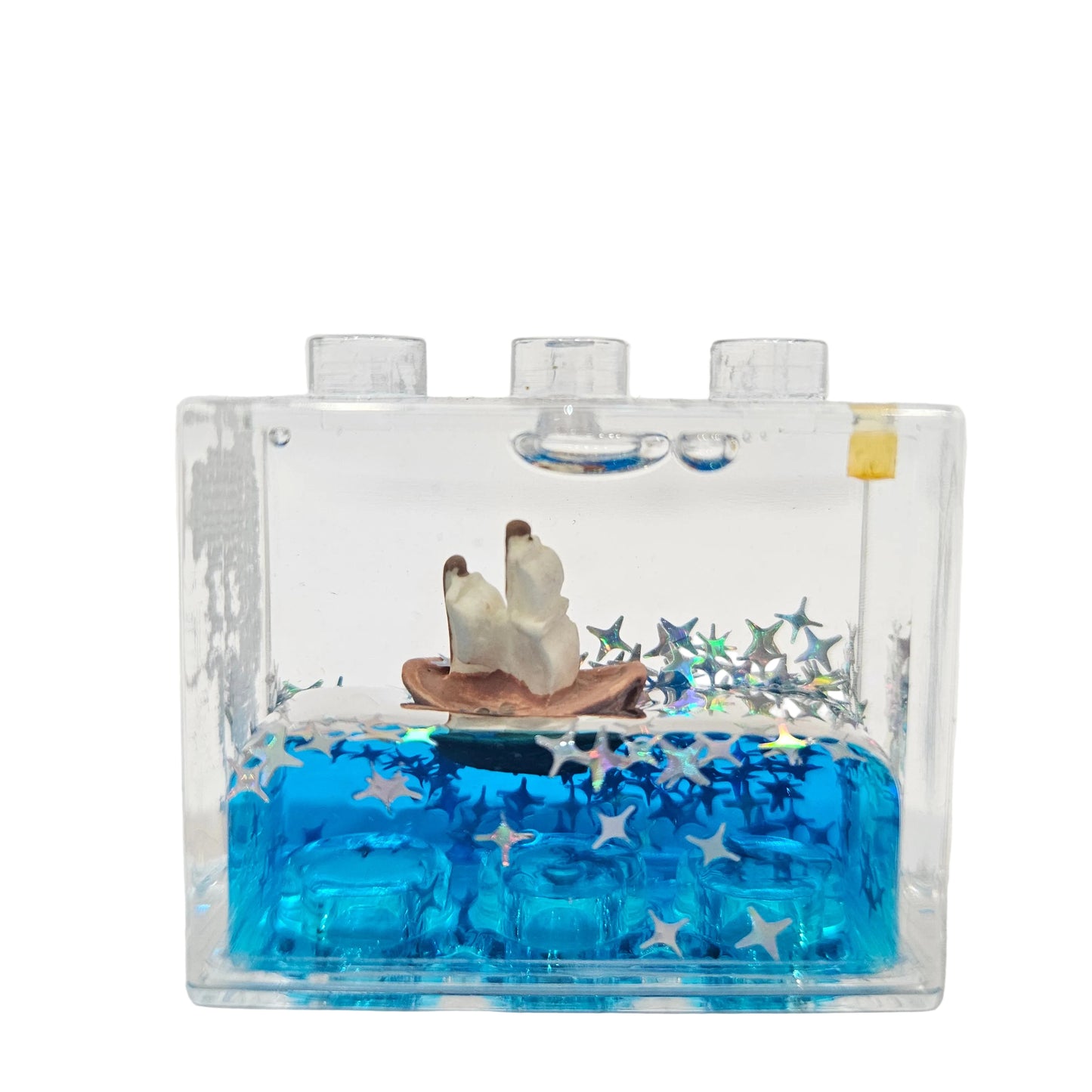 Liquid Wave Miniature Floating Cruise Ship & Star Design| Adorable Fluid Motion Display | Unique Gift & Home Decor | Car Dashboard Decorative Showpiece Liquid Wave Miniature Floating Cruise Ship & Star Design