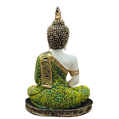 Polyresin Sitting Buddha Idol Handcrafted Statue Showpiece for HomeDecor,Living Room Decoration Gift Gifting Items