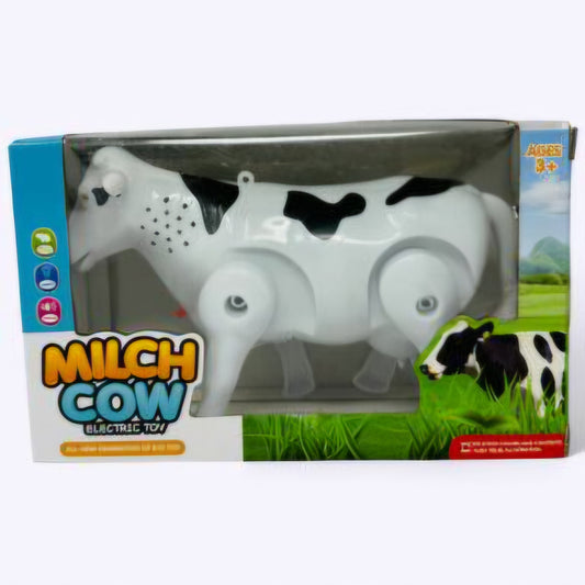 Milch Cow Electric Walking Toy with Light & Sound for Kids/Battery Operated Plastic Cow Toy