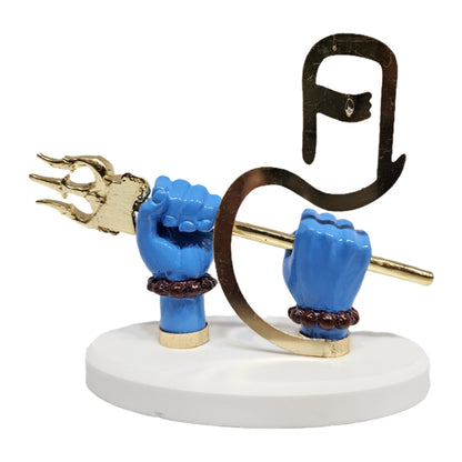 SHANKAR Hand Blue & Gold Statue Perfact for Car Dashboard Pooja Room Home Decor and Office Uses Colour -Gold and Blue