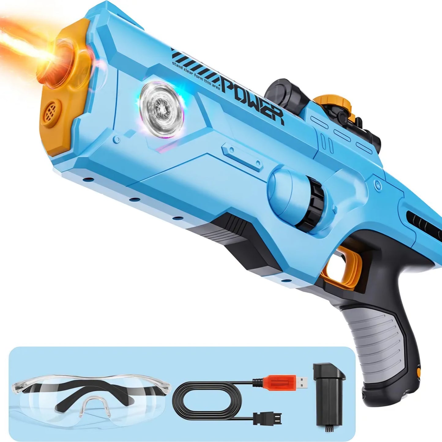 Electric Water Gun for Adults Kids,High Powered Water Blasts with Light,Powerful Automatic Squirt Gun, Auto Refill Long Range,Pool Party Swimming Outdoor Summer Toy Game for Boy Girl