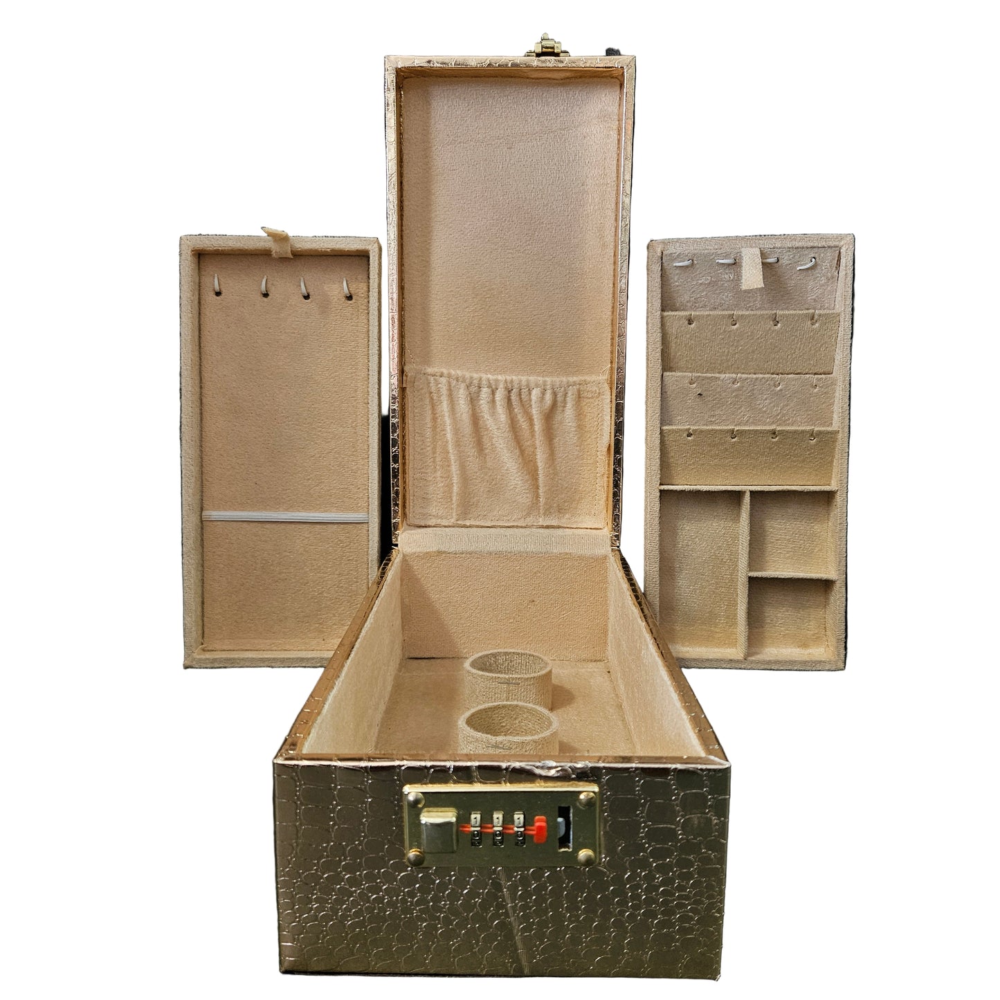 Jewellery Box For Women,Portable Travel Jewellery Organiser Box For Ring,Earrings & Bracelet with number locking