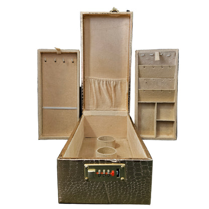 Jewellery Box For Women,Portable Travel Jewellery Organiser Box For Ring,Earrings & Bracelet with number locking