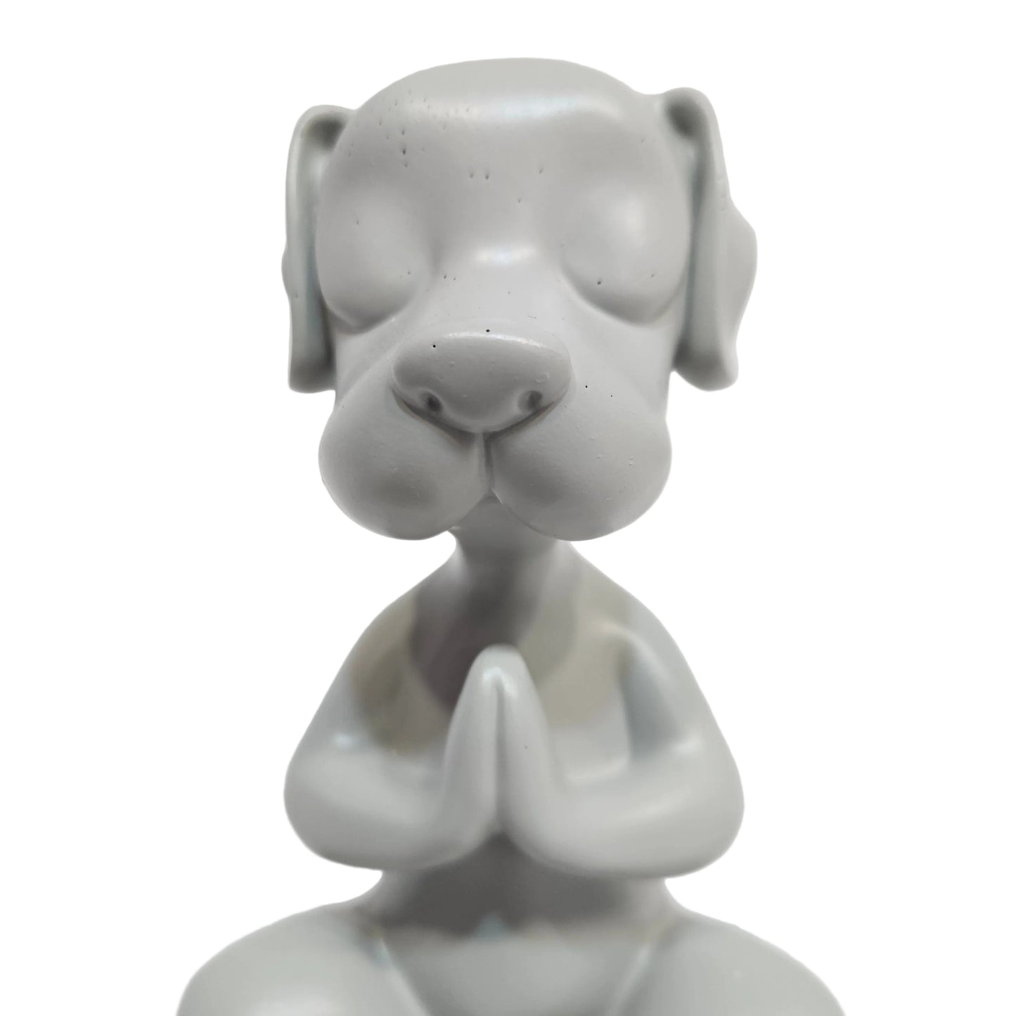 Meditating Buddha Dog Statue,Resin Yoga Dog Figurine, Cute Funny Zen Animal Tabletop Decor for Home and Garden, Tranquility and Peacefulness for Your Fairy Garden