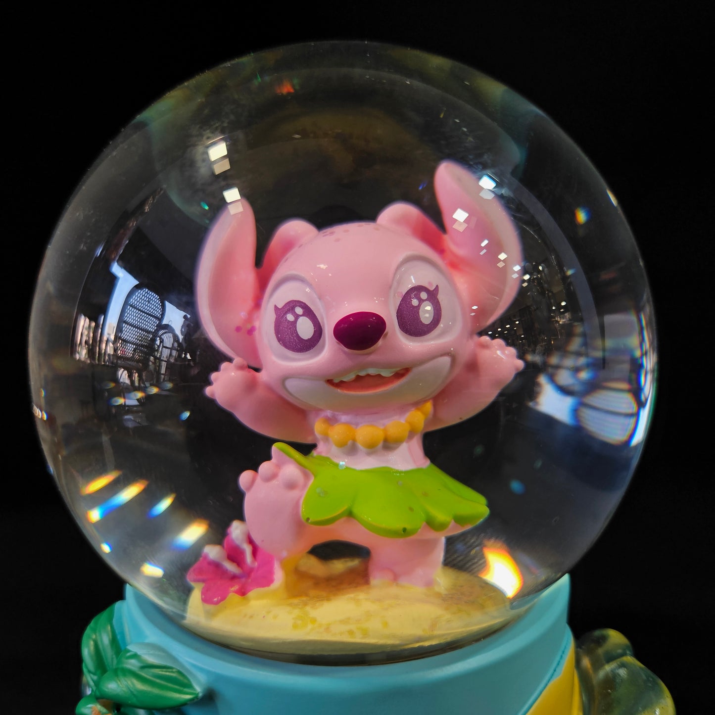 Disney Lilo & Stitch Ohana Light-Up Snow Globe with Swirling Glitter Display Decoration | Home Decor for Kids Room Essentials | Precious Keepsake, Cute Novelty Gifts
