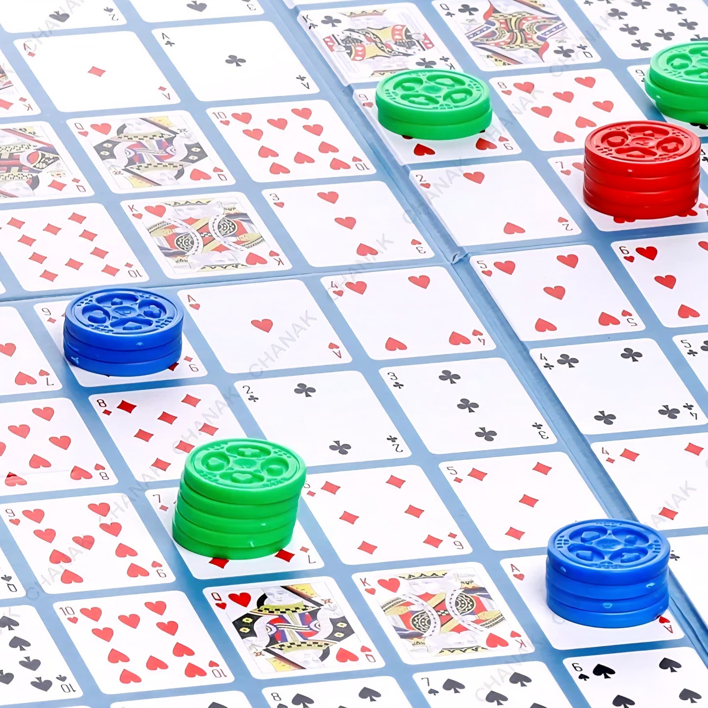 Make A Sequent Board Game, Strategy & Logic Challenging Game with Foldable Board, Plastic Chips & Cards, for Kids Above 7 Years