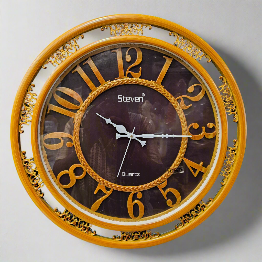 Steven Quartz Vintage Analog Gear Clock with Attractive Designer Wall Clock for Office & home