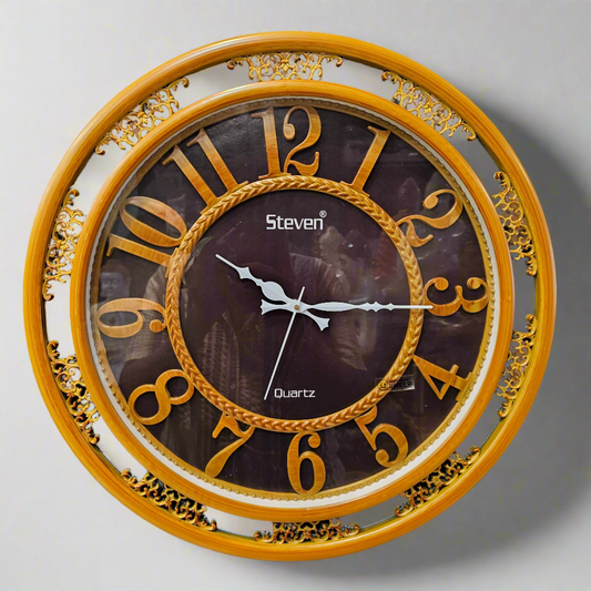 Steven Quartz Vintage Analog Gear Clock with Attractive Designer Wall Clock for Office & home