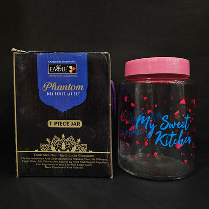 Phantom Dry Fruits Storage jar with my sweet kitchen printed on it attractive elegant look storage jar