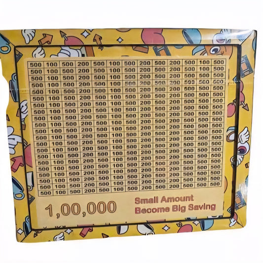 Wooden Money/Piggy Bank for Kids & Adults, Savings Challenge Box, Money Saving Box of 1,00,000, Cash Collection Gullak Mini Bank, Birthday Gift for Kids, Women/Men/Friends