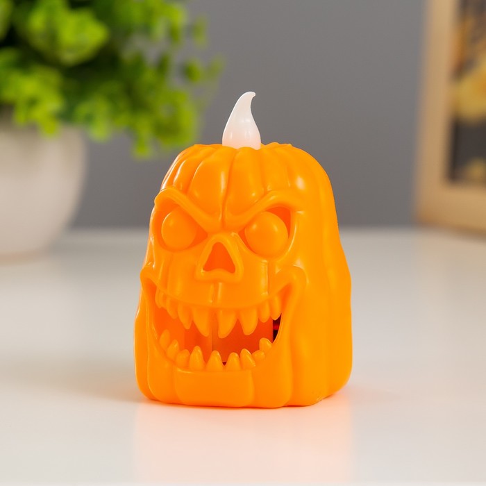 Angry pumpkin light Halloween decor