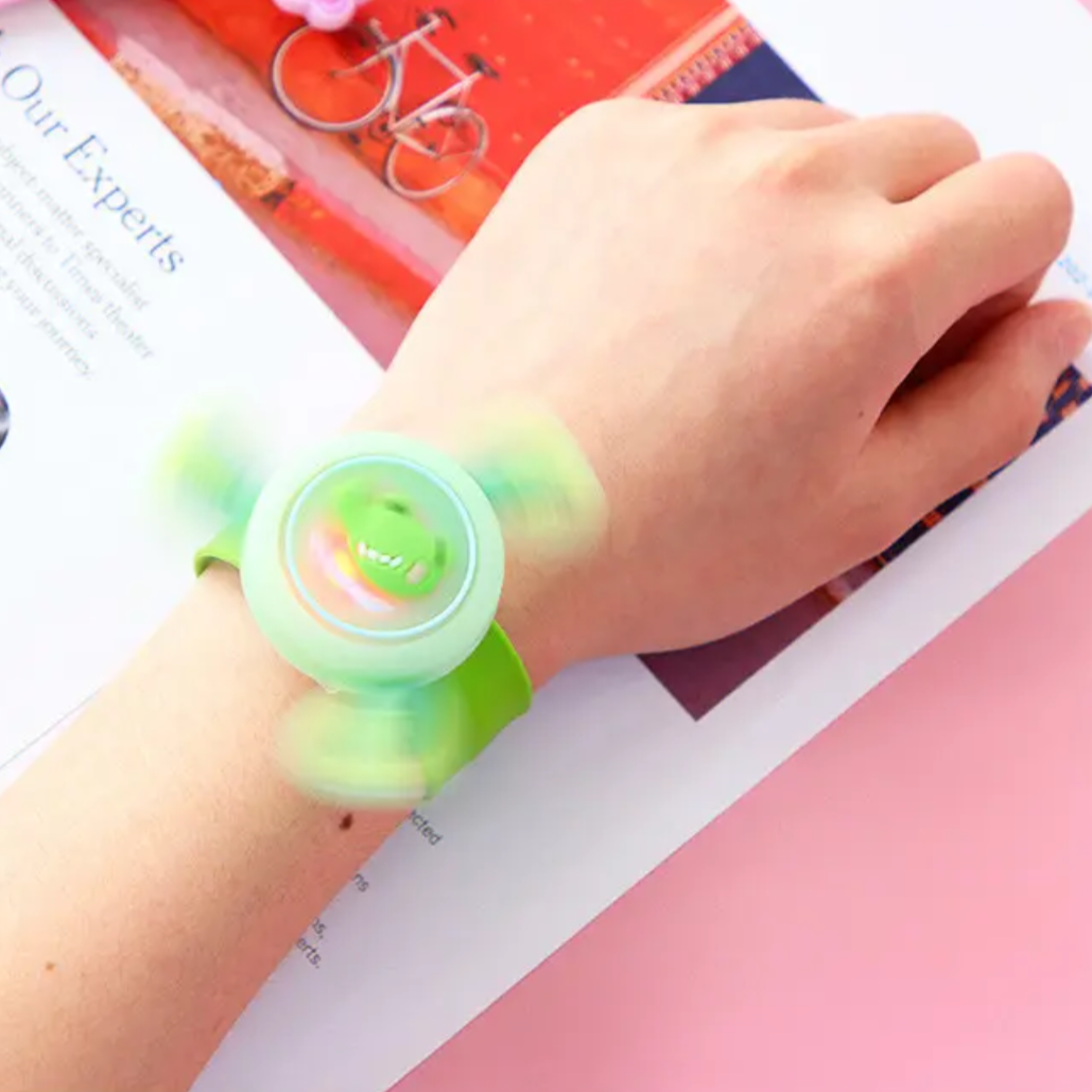 Fashion Fidget Spinners Toys Custom Your Own Logo Silicone Bangle Bracelets Adjustable Wristband