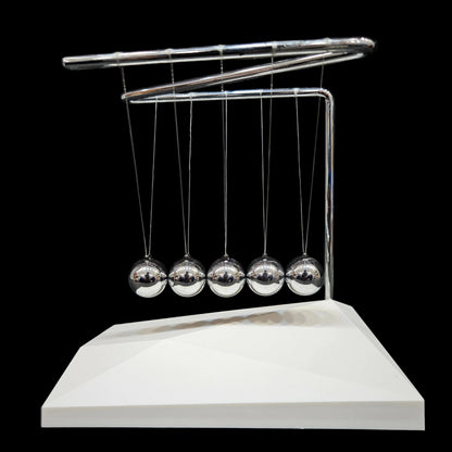 Large Newton's Cradle - Sealive Balance Ball Physics Desk Toy - Science Fun & Stress Relief for Men - Helps with Thinking, Concentration and Calm Down for Office & Home